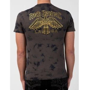🆕️Rock Revival Tie Dye Foil Eagle🦅Shortsleeve T-Shirt. Men's Size: 2XL